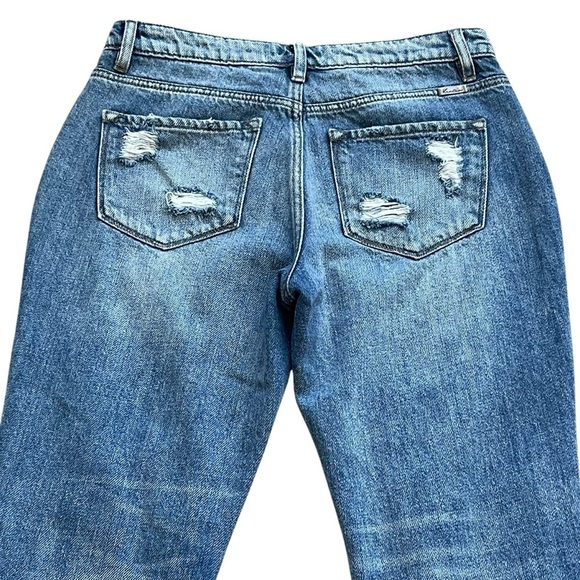 KanCan Ruby Boyfriend Fit Jeans Women’s Size 7/27 High Rise Distressed Blue - Picture 7 of 10